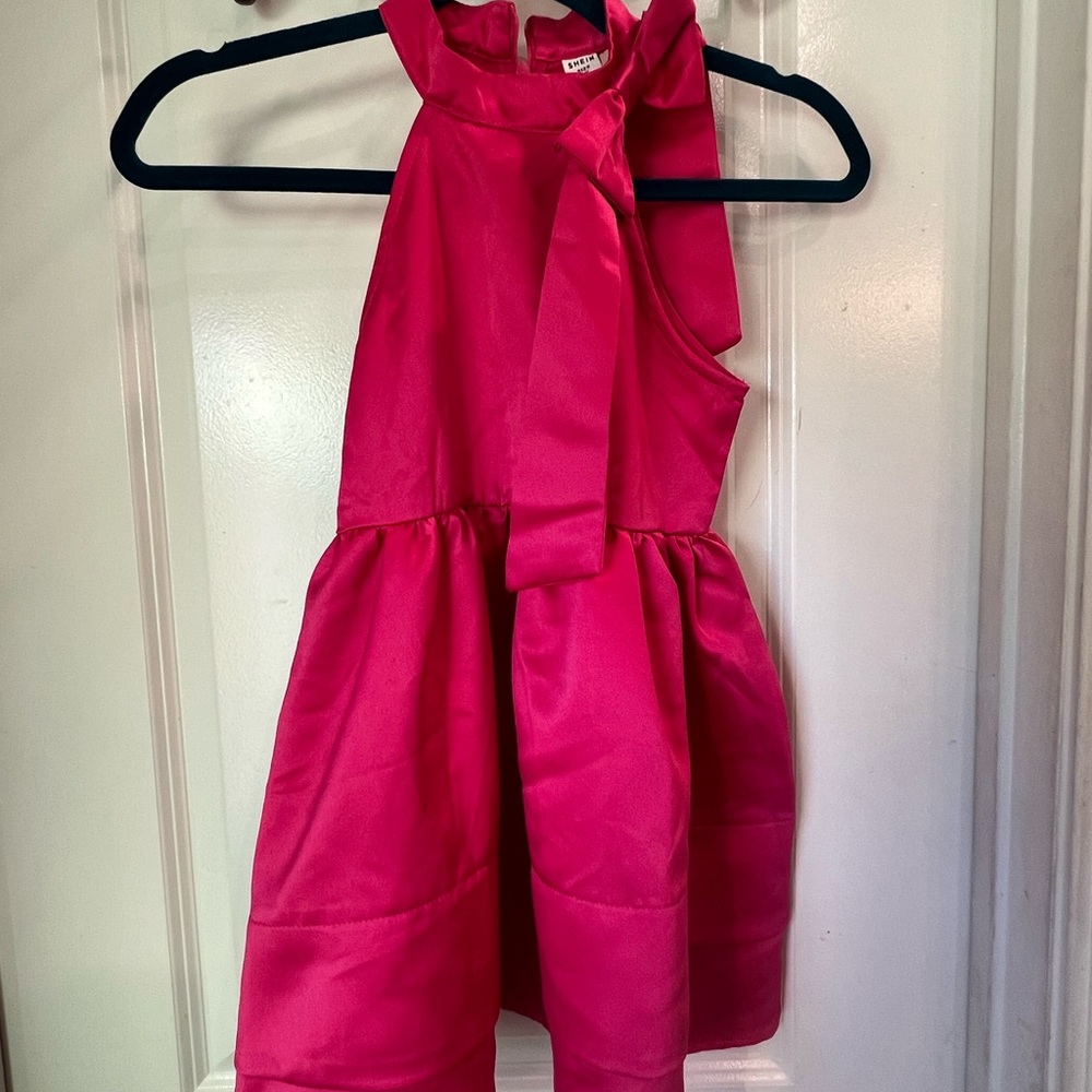 Vibrant Pink Halter Dress